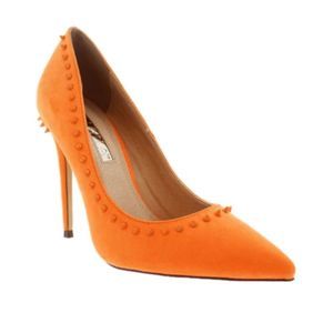 NIB LILIANA FAUX SUEDE SPIKED HEELS 8